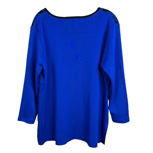 Exclusively Misook Striped Cardigan Sweater - Picture 2 of 8